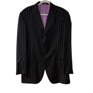 ITALIAN FINE CLOTH  SUPER 120’S PIN STRIPE SUIT BLAZER STYLED IN ITALY